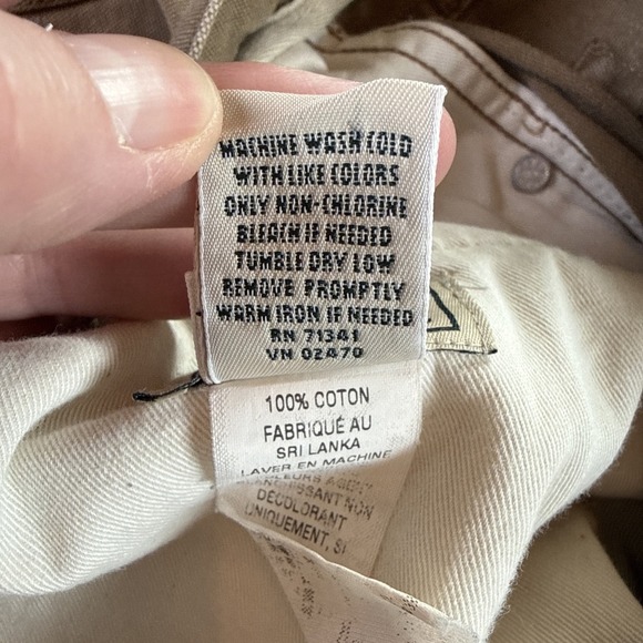 LL Bean Mens Work Pant Cotton 35x33 Canvas Caramel Color‎ Farm Worksite Fishing - Picture 8 of 9